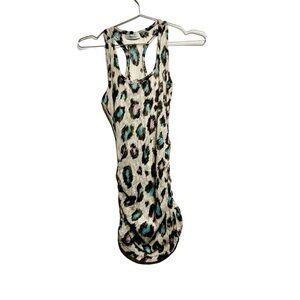 January 7 Multicolor Leopard PrintPatterned Dress -Small Beach Coverup Stretch